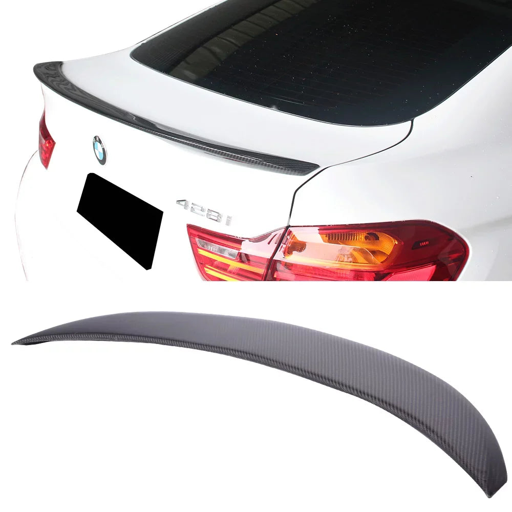 Spoiler F36 V Compatible 2015 2017 Ikon Carbon 2016 Style Rear Gran - with 4 BMW 4DR Motorsports 2019 Fiber 2018 2020 Coupe 15-20 Series Trunk Wing