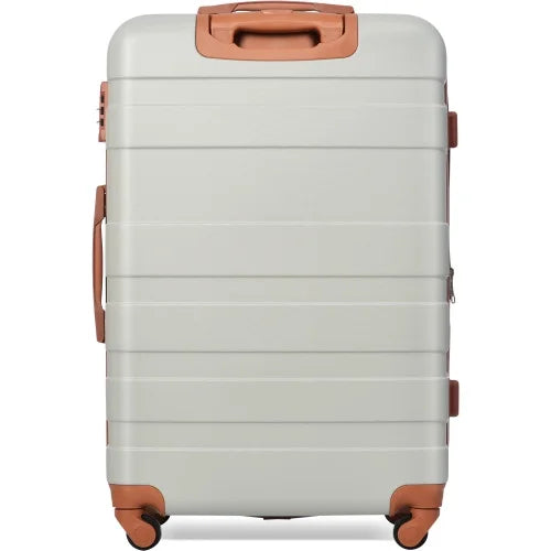Grey Model Lock Clearance Suitcase Light Wheels 3pcs Luggage Suitcase Durable with Sets TSA sets Expandable Hardshell Brown) and New Spinner Lightweight Luggage 20''24''28''( Hardside ABS