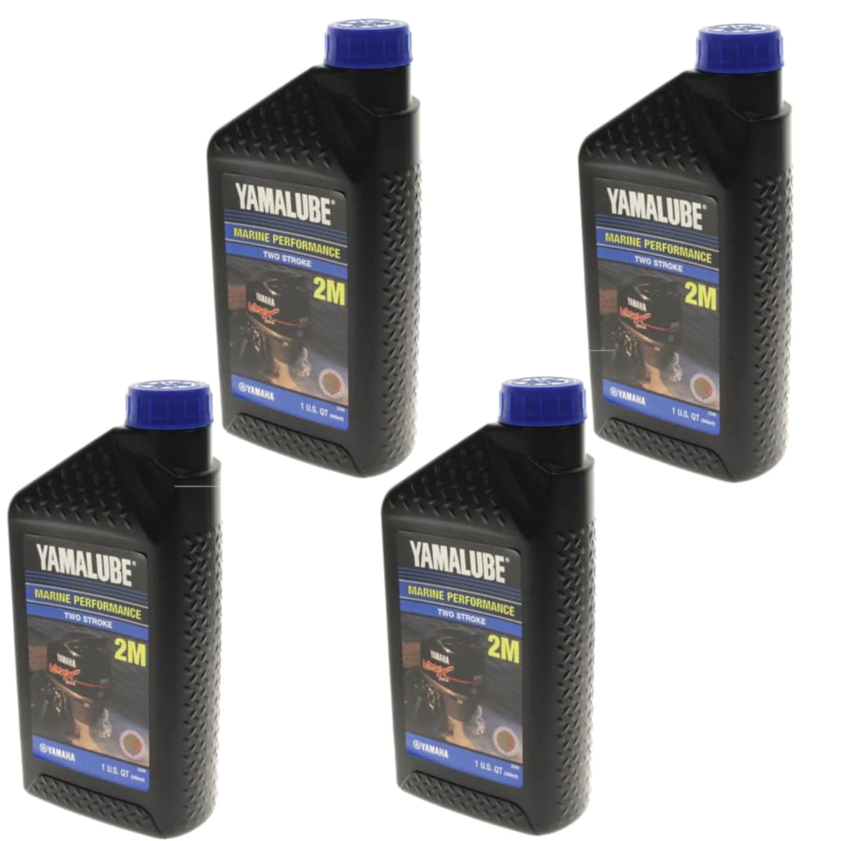 4 OEM, Marine Oil, Yamaha Engine Quarts, Yamalube New 2-Stroke LUB-2STRK-M1-12