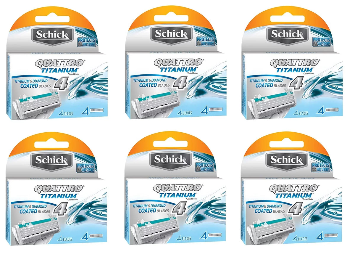 Schick Titanium Cartridges Refill Count Quattro 24 -