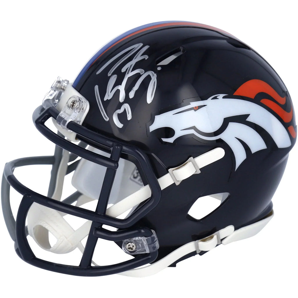Denver Broncos on Fanatics Autographed Riddell Authentic Half Peyton & Denver Signature Speed & Colts Half Manning Helmet Certified Indianapolis - Mini Side -
