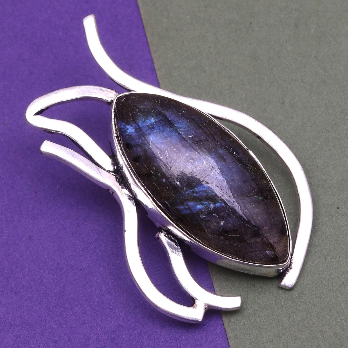 Garnet Gemstone Sterling Labradorite 925 Jewelry Necklace Silver Handmade