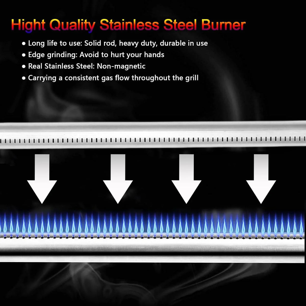 300 Steel E320 67722 with Series EP310 S320 34-1/4 Tube Inch Burner Control Side Grill E310 Grill Set (2007-2010), Weber Replacement EP320 for Stainless Knobs, S310 67820 Grills Genesis Burner Genesis