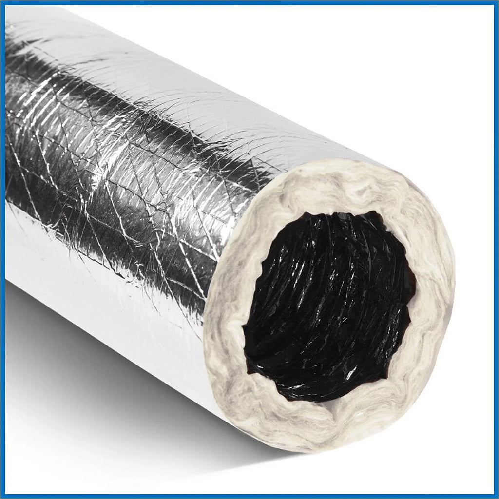 Duct QuietFlex Insulated Flex Flexible R6 25' 6"Silver