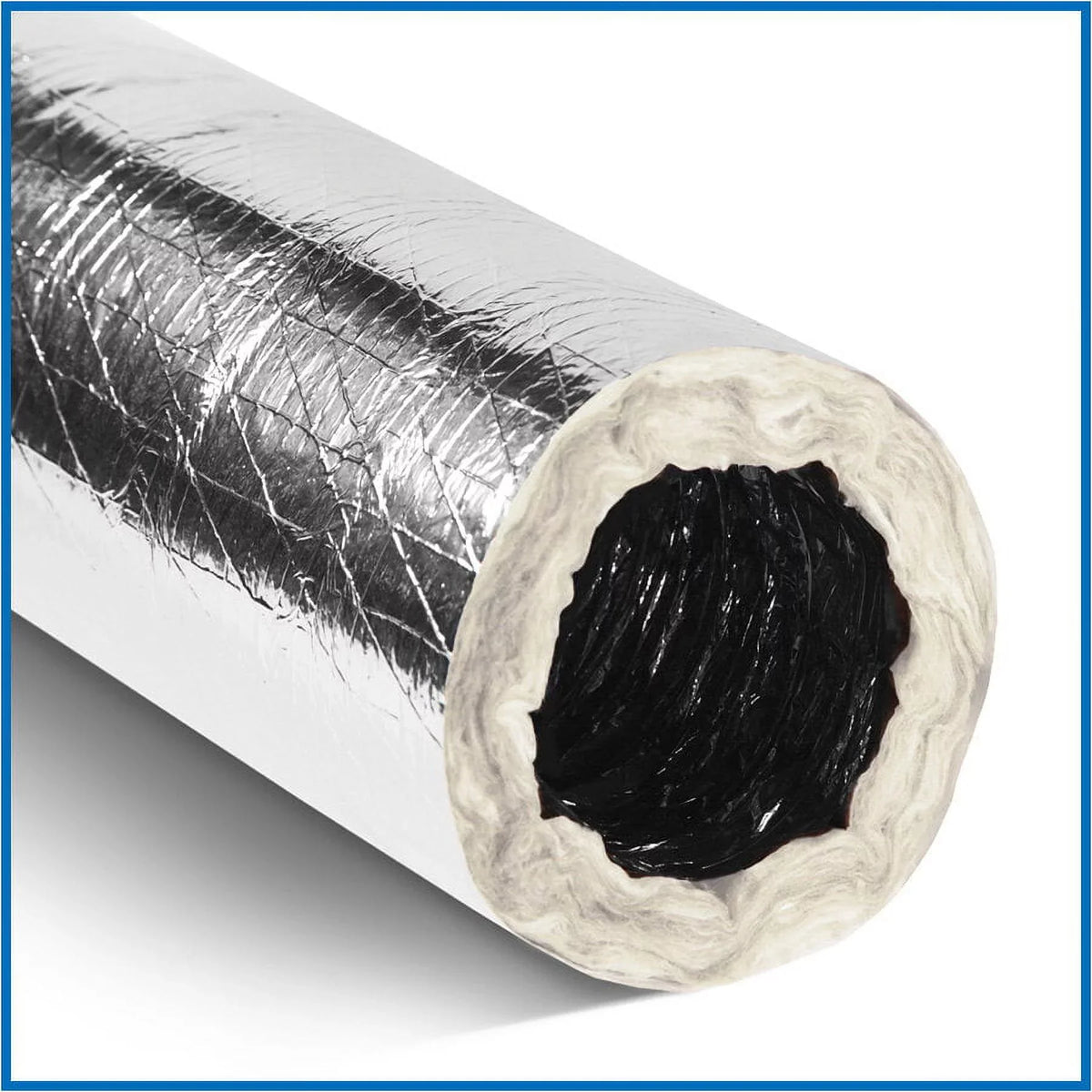 Duct QuietFlex Insulated Flex Flexible R6 25' 6"Silver
