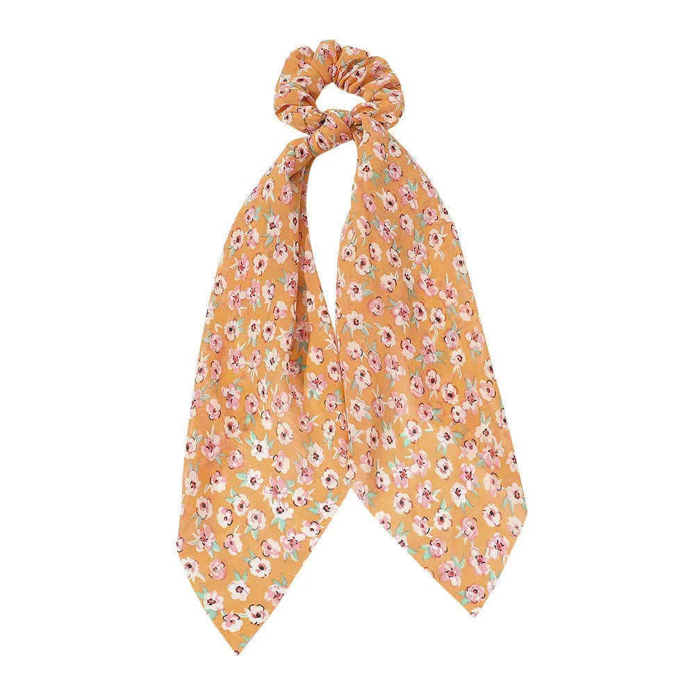 Hair Ties Satin Hair 3 Women Bowknot Flower for Daisy Packs Bands, Elastics Long Scarf Hair Silk Scrunchy, Tails Dot Scarf Polka (Style12) Ponytail Holder, Scrunchies, Scarves, Donut Girls