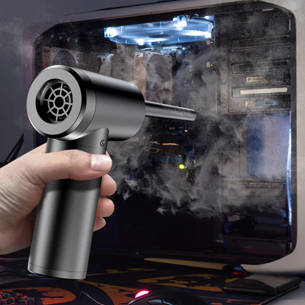 Electric Air for 50000RPM 6000mAh Portable Charge Light, with LED Cordless Blower Duster, Rechargeable Air Compressed Keyboard Fast Duster Air Computer