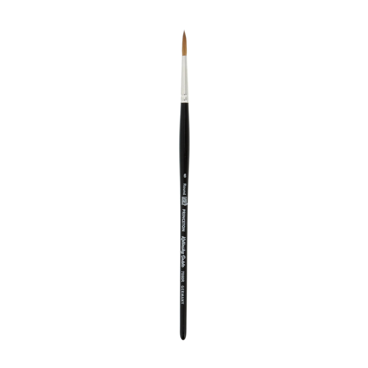 Red Handle 6 Short Sable Brush, Round, Princeton Kolinsky Brush