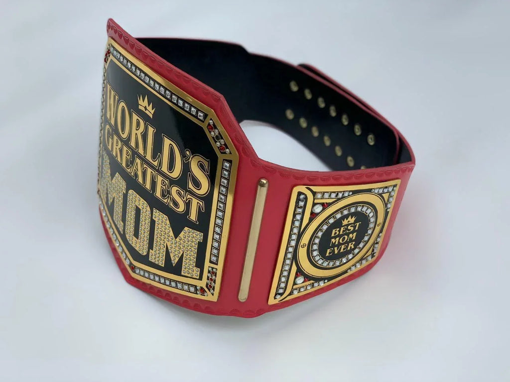 Belt Red Mom World Championship Gift Greatest