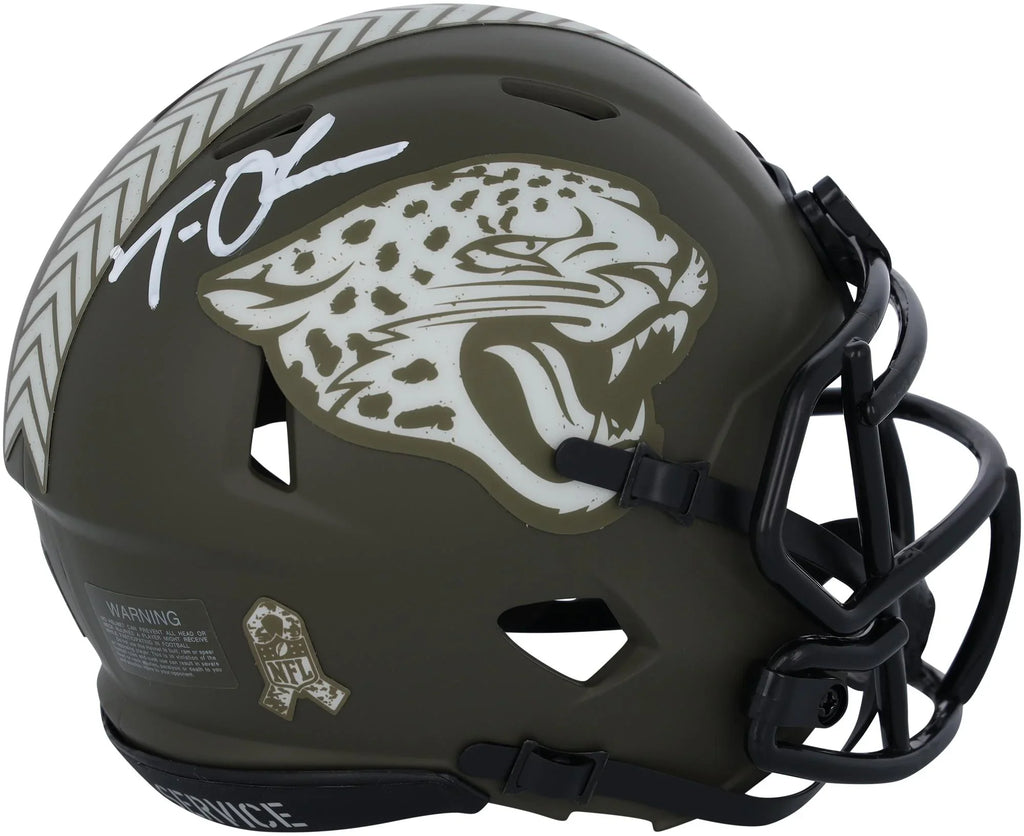 Certified Fanatics Autographed - Mini Riddell Jaguars Sig Jacksonville - Helmet Trevor White Service To 2022 Lawrence Speed Salute Authentic