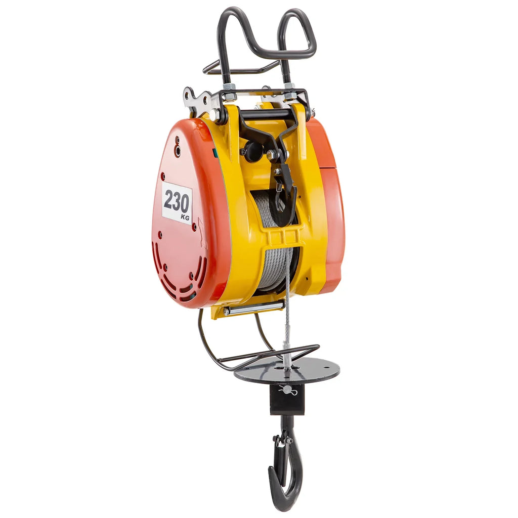 230kg 98ft/30m Crane Rope Volts Electric with 507lbs 1 Winch Control Overhead Wire Capacity System Phase Electric Electric with 110 Length VEVOR Pulley Lift Hoist Remote Steel Trolley
