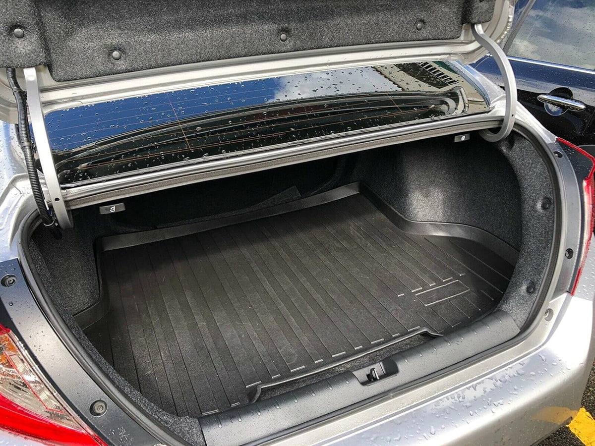 Trunk Trunk Civic Honda to – – Mats Mat – for Weather-Resistant Pre-Cut – Non-Slip Rubber Trunk EACCESSORIES – Sedan Mat for Install with Liner Raised Cars Laser EA Cargo Lip Design Easy Car 2016-2021