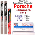 Wipers Beam Blade (Set Panamera w/Rear Turismo 2019 Turbo Sport 3) of Wiper Porsche