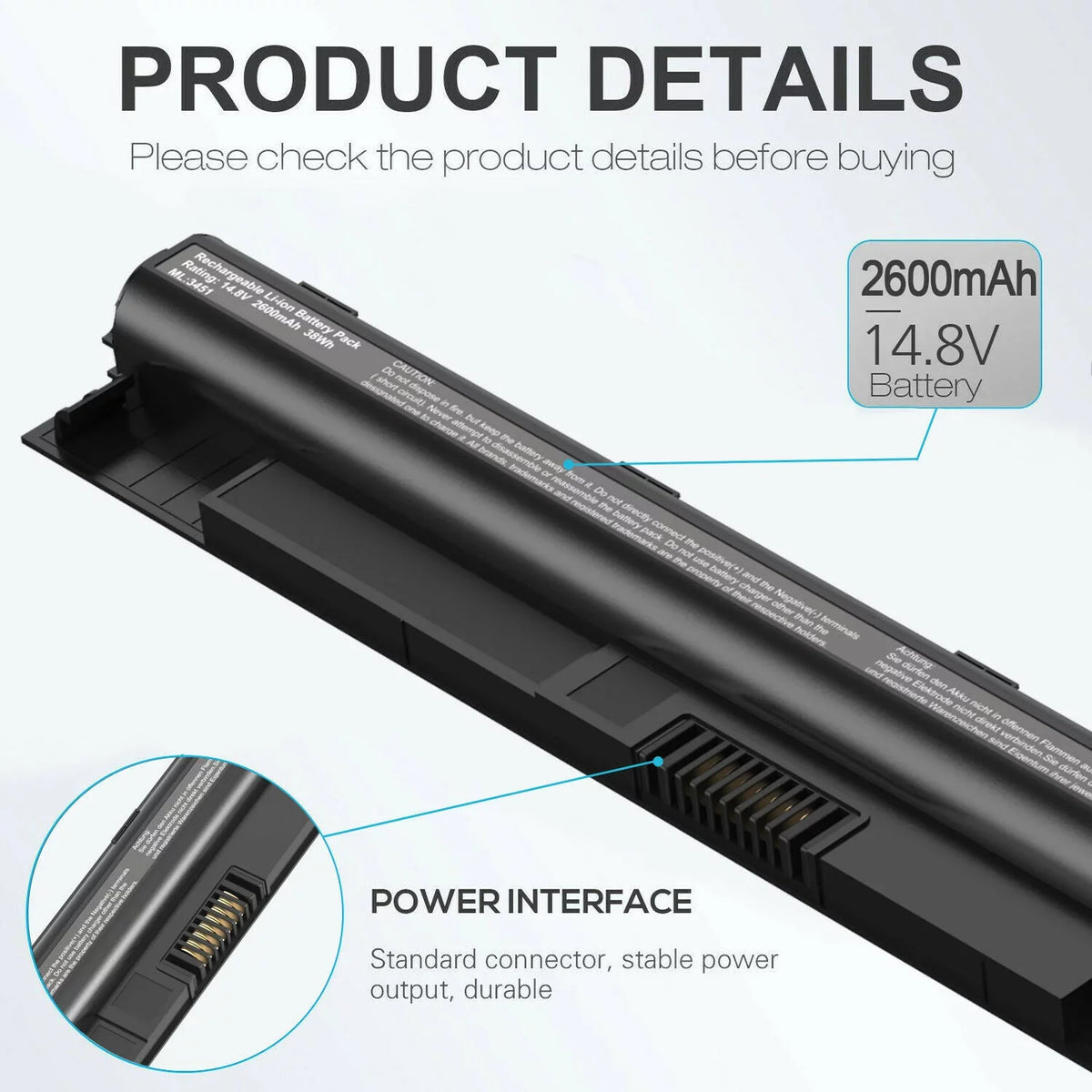 3551 USPS 3567 For 5555 Inspiron 5755 5559 Laptop Battery 5758 5558 M5Y1K