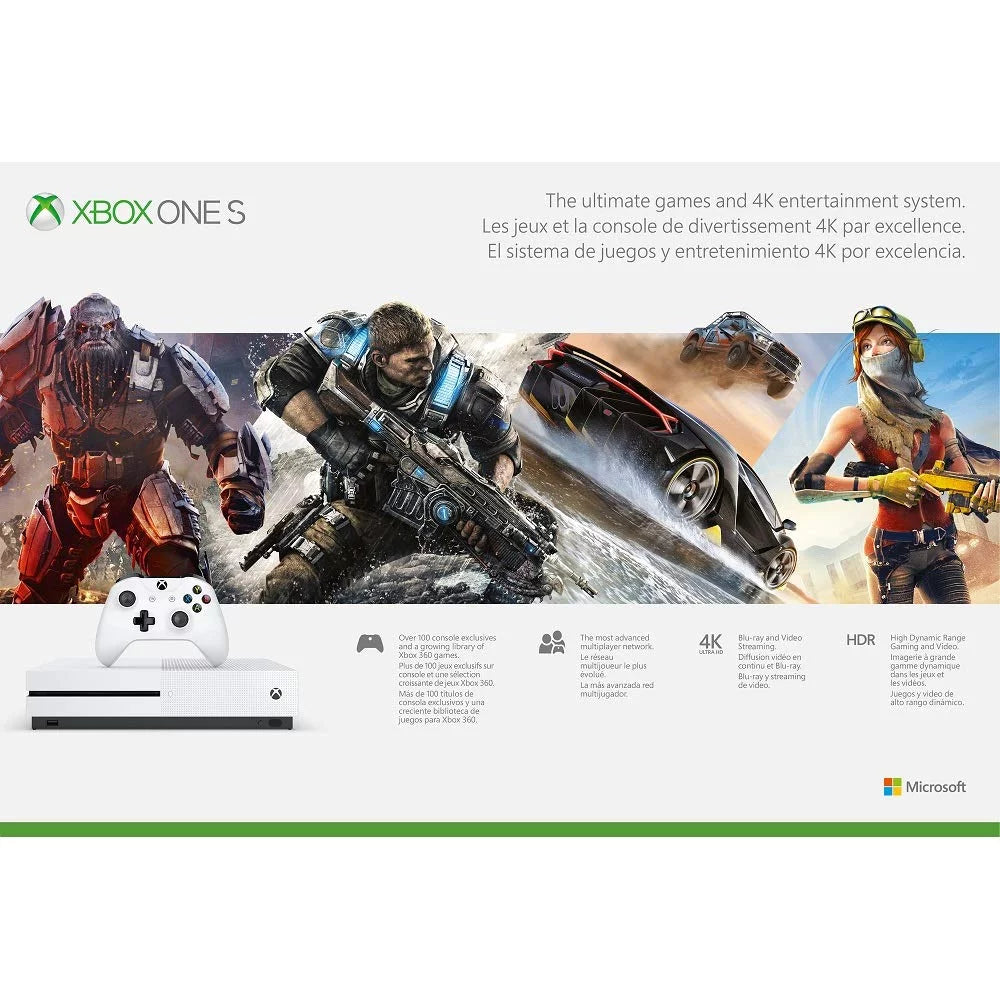 One White Controller Console Wireless Xbox - Xbox Used S with 500GB One Columbia,