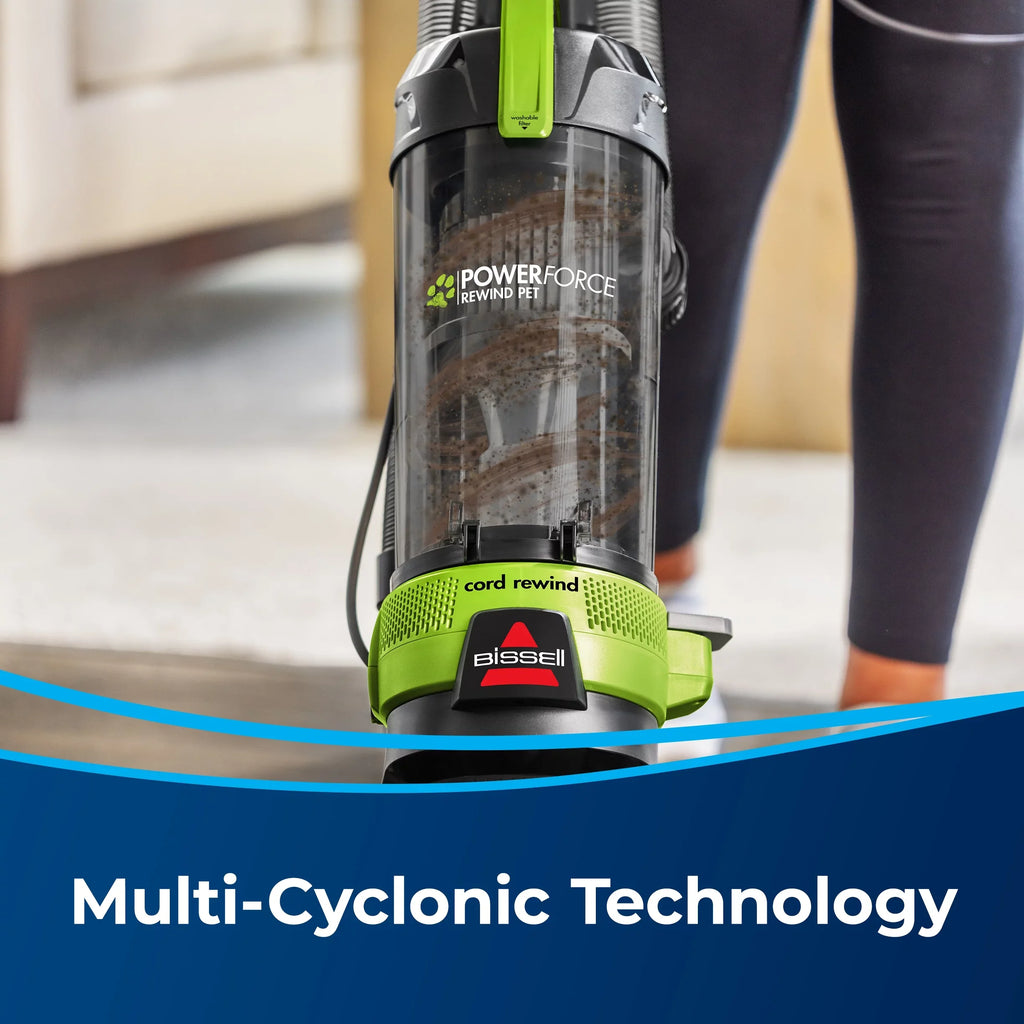 Turbo Upright Pet 3333 PowerForce BISSELL Helix Vacuum Rewind