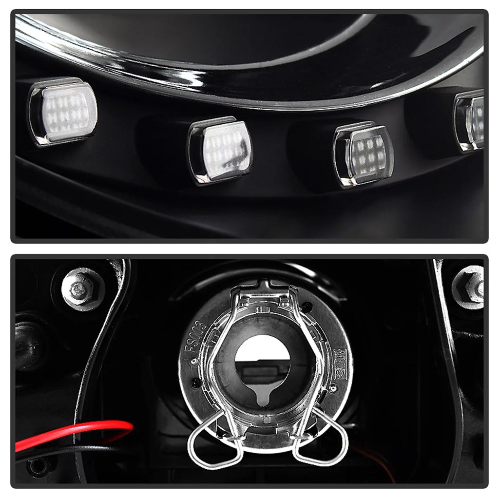 Beetle LED - - Headlights Spyder Projector DRL Volkswagen Black 06-10