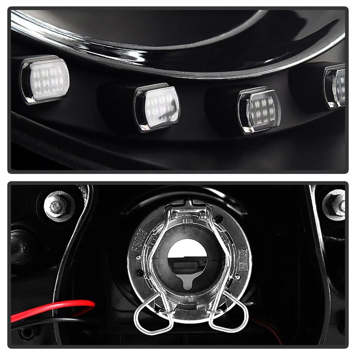 Beetle LED - - Headlights Spyder Projector DRL Volkswagen Black 06-10