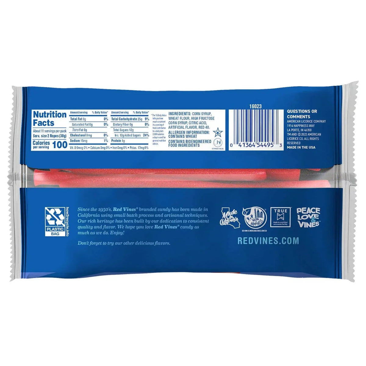 12 Ropes Ounce 18) Vines (Pack Bag of Red