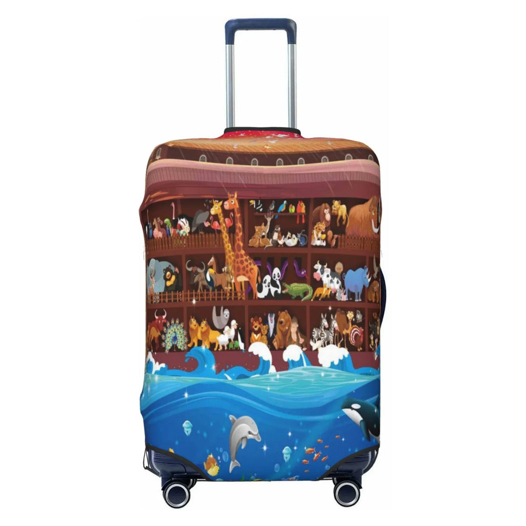 Junzan Ark2 Fashion Inch Suitcase Luggage 18-32 - Noah'S Print Luggage Animals Fits Washable On Cover Protector