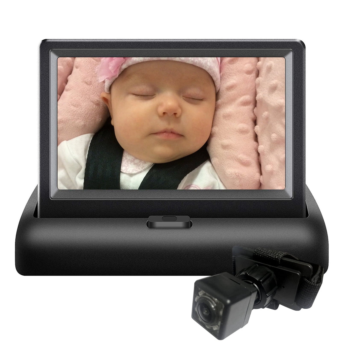 4.3'' to Facing 's Night Easily with Rear Monitor Infant Play Seat in Observe Move View Wide Car Docooler and Clear Crystal The Plug Every Car Vision View with Infrared