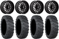 Fuel 28" Kawasaki Tires V3 ARC Mule Teryx 18" Black Cross Versa Wheels