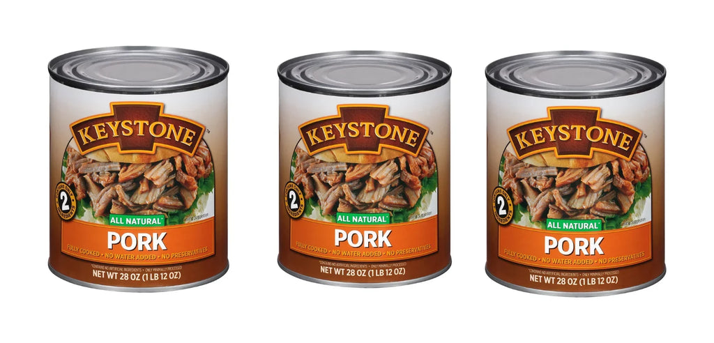 (3 Eat Keystone Camping Pork Hiking oz Survival to and Natural ✅ Cans Food Can All Backpacking Emergency ✅ 28 Pack) Ready For
