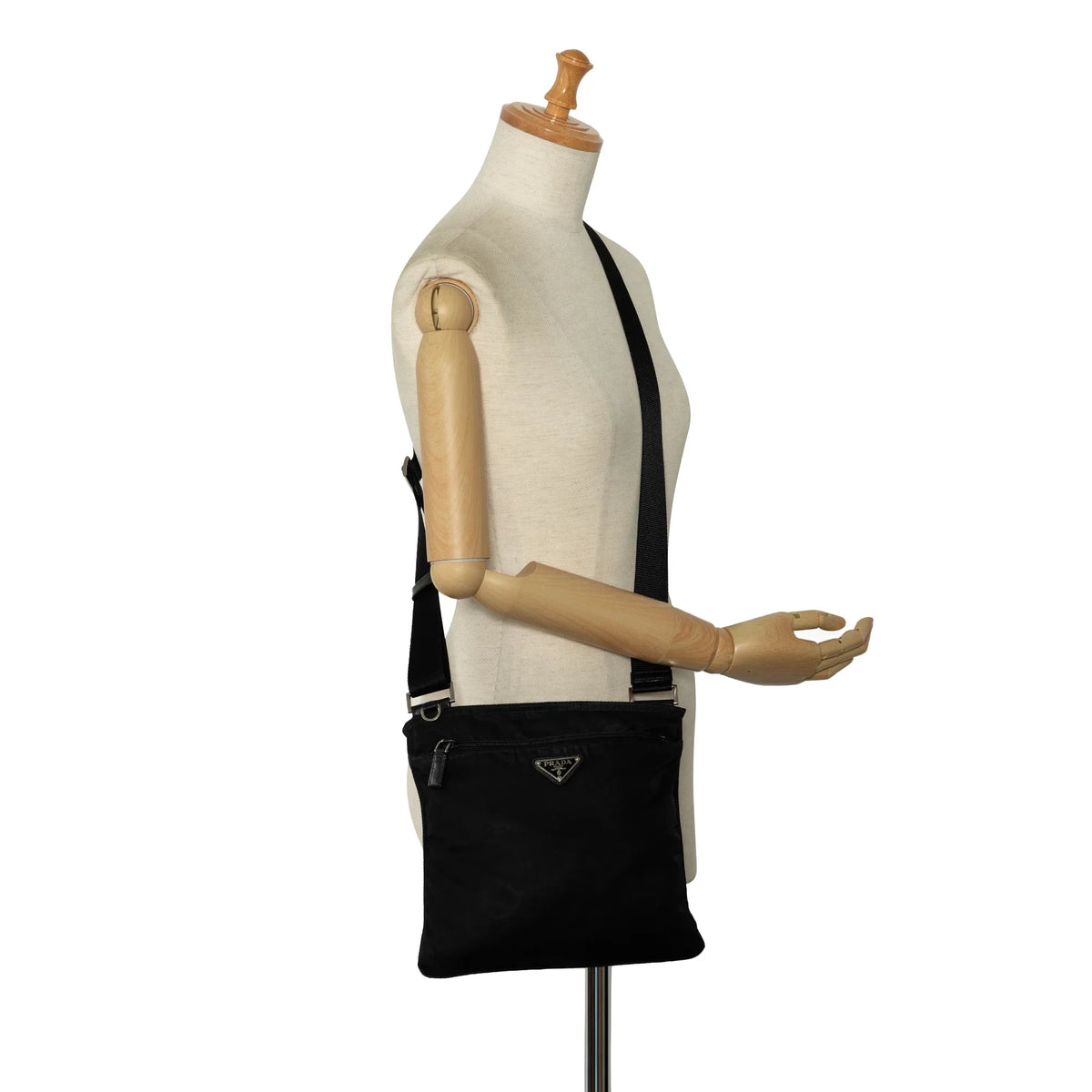 Fabric Bag Crossbody Tessuto Black Unisex Authenticated Pre-Owned Prada Crossbody Nylon (Good)