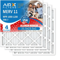 USA HVAC Furnace WICKED FPR Pack MERV 11 Air 1000, FILTERS CLEAN 1200 7 by Conditioner Made 21.5x23.5x1 4 AIR. Electrostatic Air Filters Comparable MPR 21.5x23.5x1 & MPR Pleated Filter Filter AIRX to