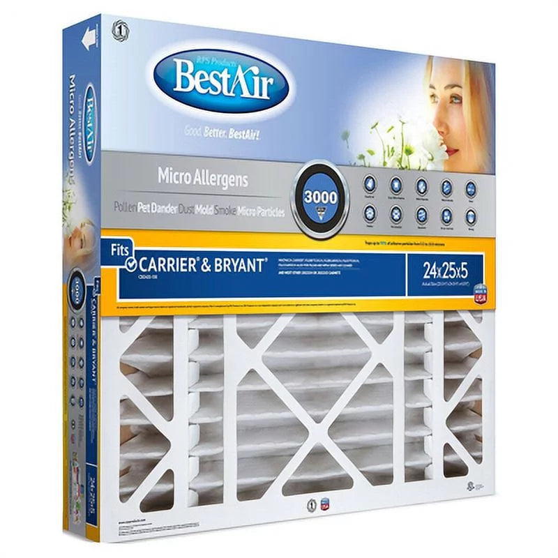 Charged Each Media Electrostatically 24" Carrier 25" 5" x Filter x Fits,
