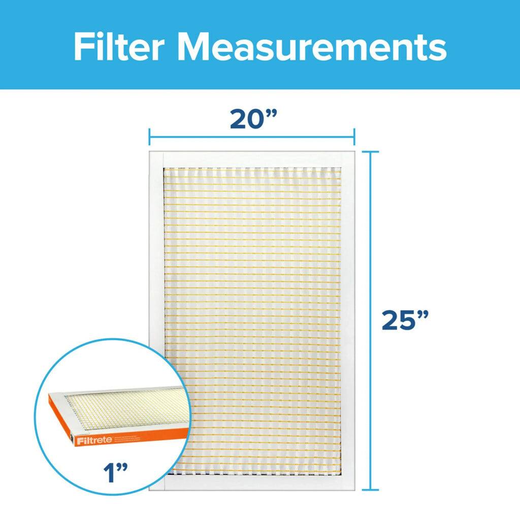 20x25x1, Furnace Micro Air Filter, Reduction MERV Particle 800 Filtrete 10, 4 MPR, Filters HVAC