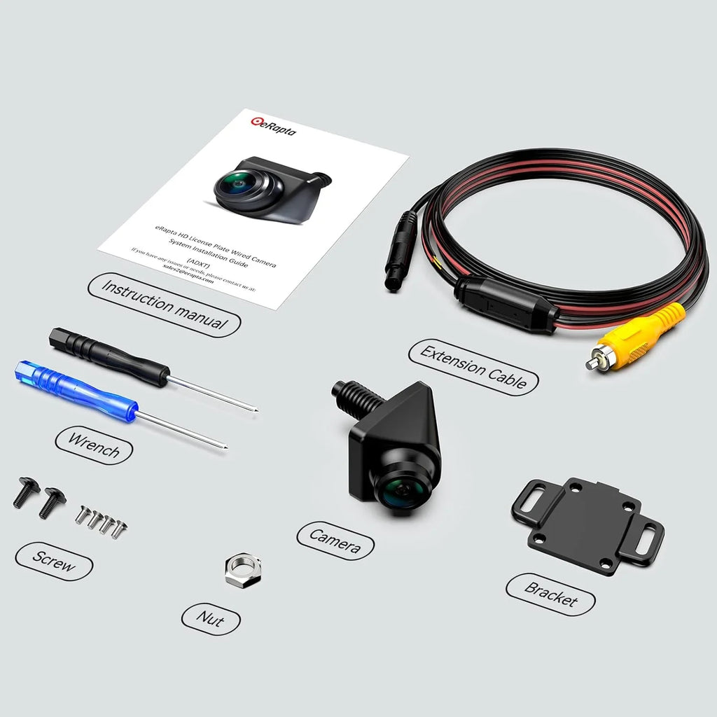 and 360°Rotatable Sedans Waterproof eRapta Vision Backup Car Truck Rear/Front/Side Night Pickup for Minivan Camera View SUV Camera