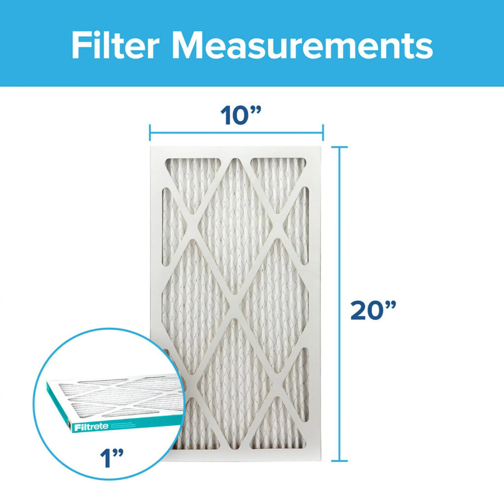by MPR, Allergen Reduction 3M Filtrete 11, MERV 4 Filters Filter, HVAC Furnace 1200 Air 10x20x1,