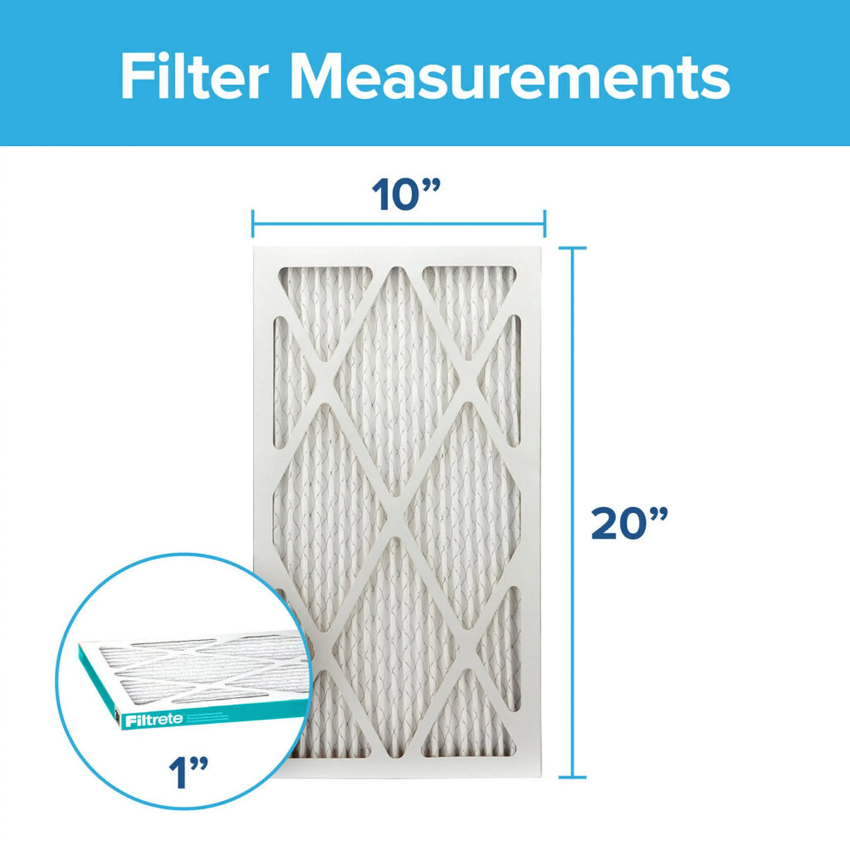 by MPR, Allergen Reduction 3M Filtrete 11, MERV 4 Filters Filter, HVAC Furnace 1200 Air 10x20x1,