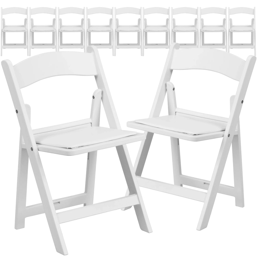 Resin White HERCULES Vinyl Furniture Pack Kids White Folding Flash Padded with Seat Chair 11