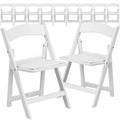 Resin White HERCULES Vinyl Furniture Pack Kids White Folding Flash Padded with Seat Chair 11