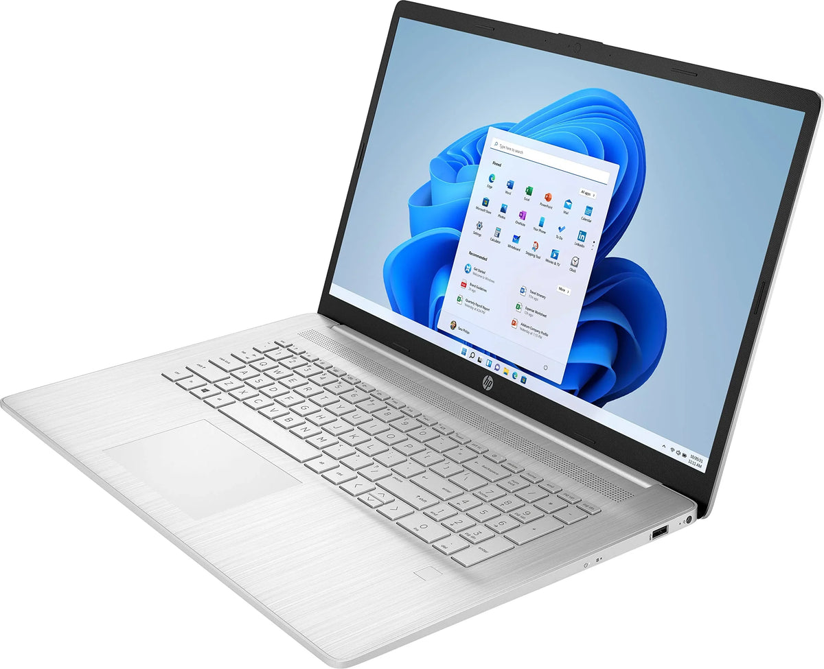12GB 17.3 WiFi, USB-C, HDMI, Laptop Computer, Silver+YSC Iris 256GB Intel Graphics, RAM, Intel HP Accessory 2022 i5-1135G7, 11, Xe SSD, Webcam, Core 11th Quad Windows