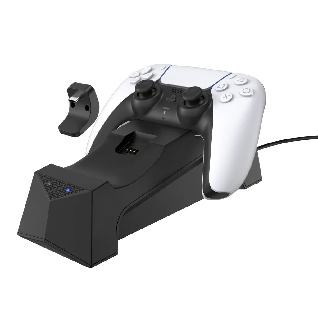 Playstation Disc Controller (Sony - 5 Version Dual Extra Galactic Sony Disc) Purple PS5 with Station and Charging Bundle