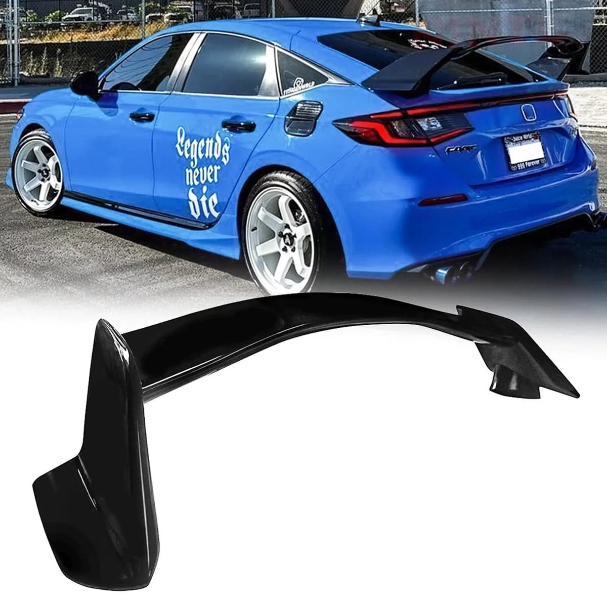 Spoiler 2022-2024 NINTE Honda 11th Trunk Spoiler for Wing Civic Hatchback Rear Tail