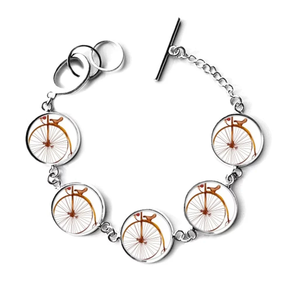 Bangle Wheeler Bicycle Jewelry Bracelet High Fashioned Britain Charm Chain Old
