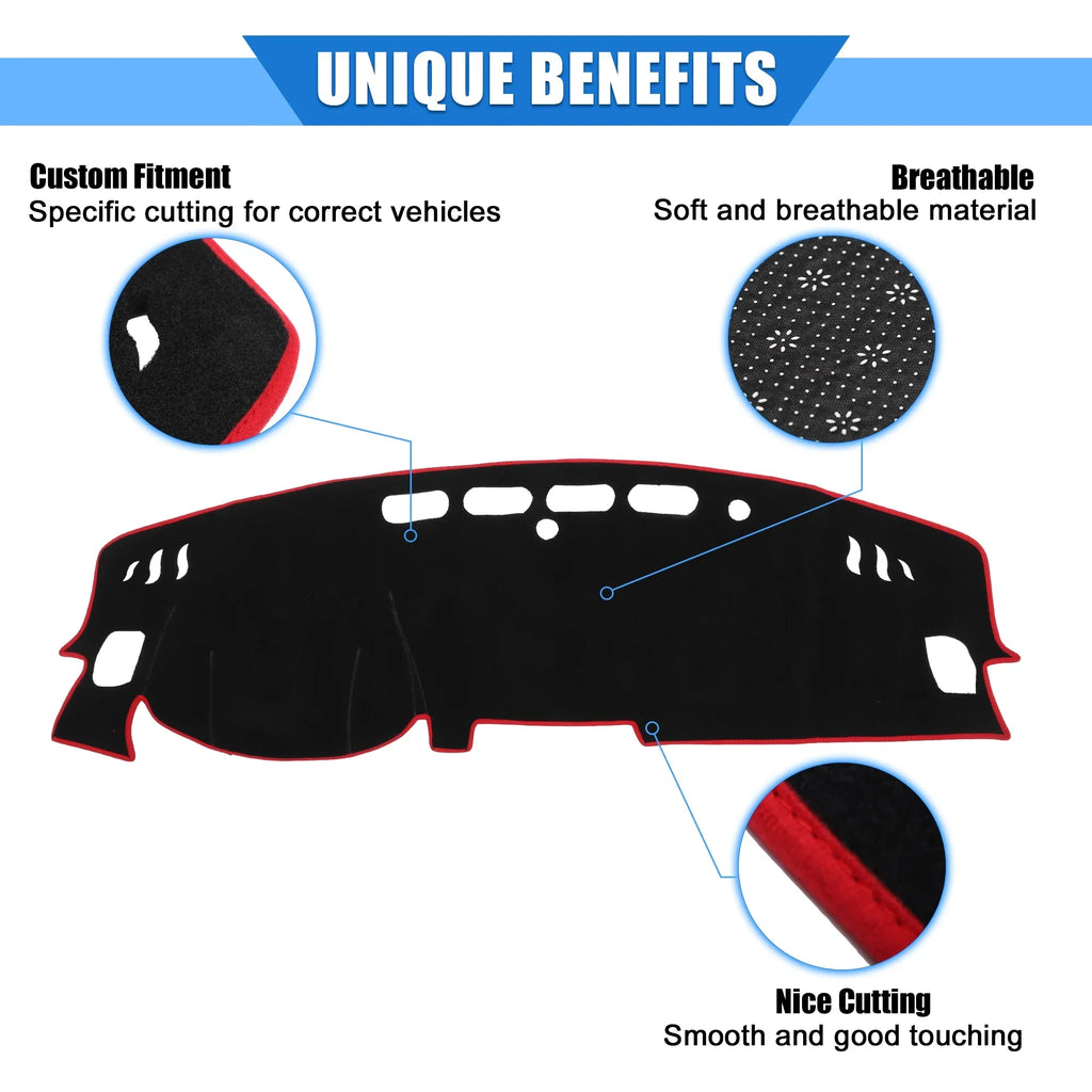 Unique Nissan Altima Dashboard Cover Center 2019-2020 Car Polyester Red Bargains Compatible for Protective Console