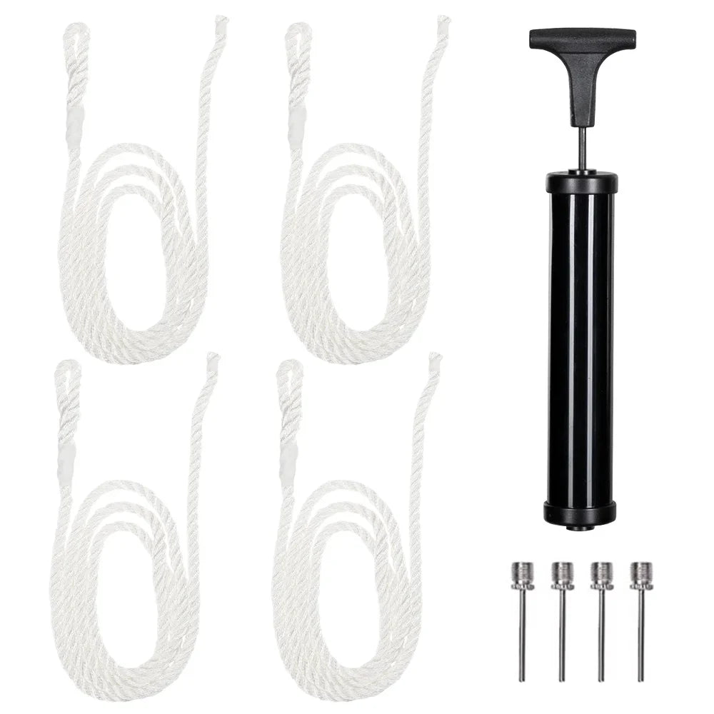 , Ribbed Inflator with and Boat Ktaxon Ropes 4-Pack