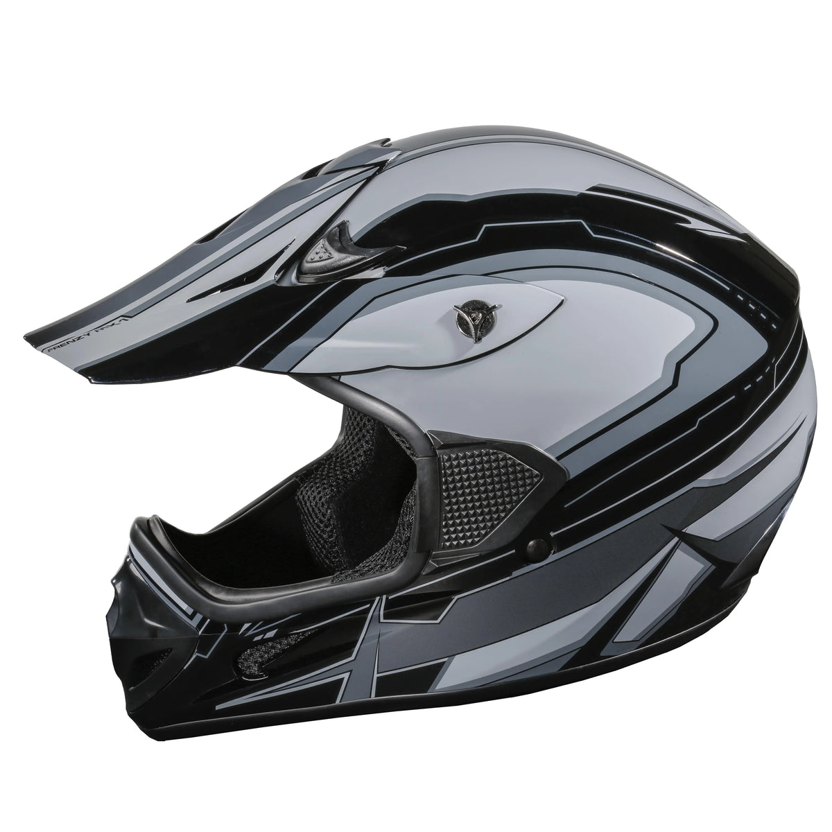 FRENZY Black-Grey, Helmet, Adult Approved, MX XL DOT