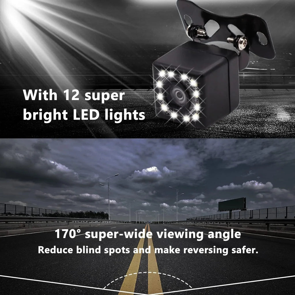 170° Waterproof Including Aienxn 12 Car Vision View Car Night Angle View Camera, HD Wide Camera Rear Backup