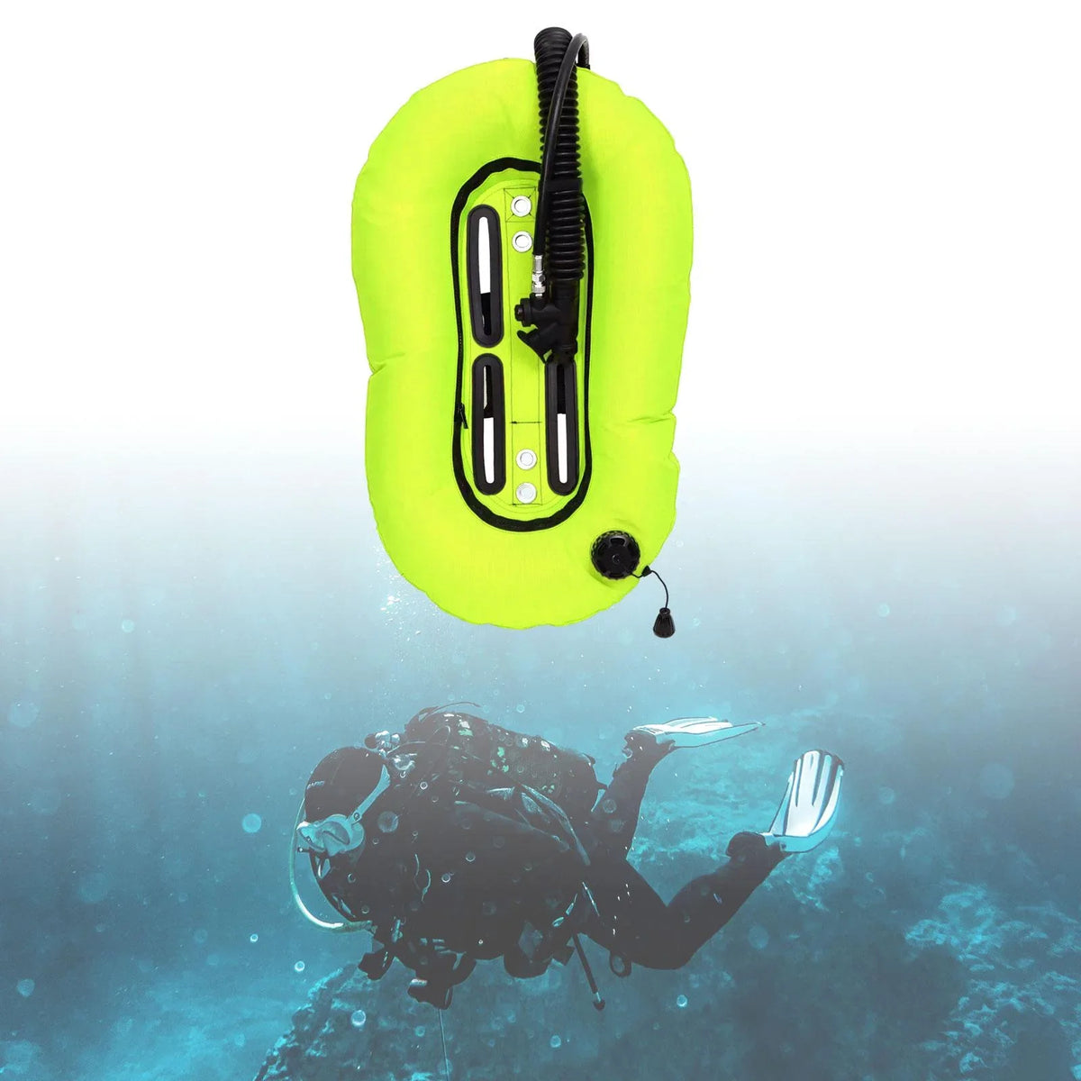 Diving Adult BCD for Yellow funtasica to Snorkeling Wing Single Buoyancy Compensator,Easy Diving Scuba Set Tank,BCD Use,Durability Scuba Donut