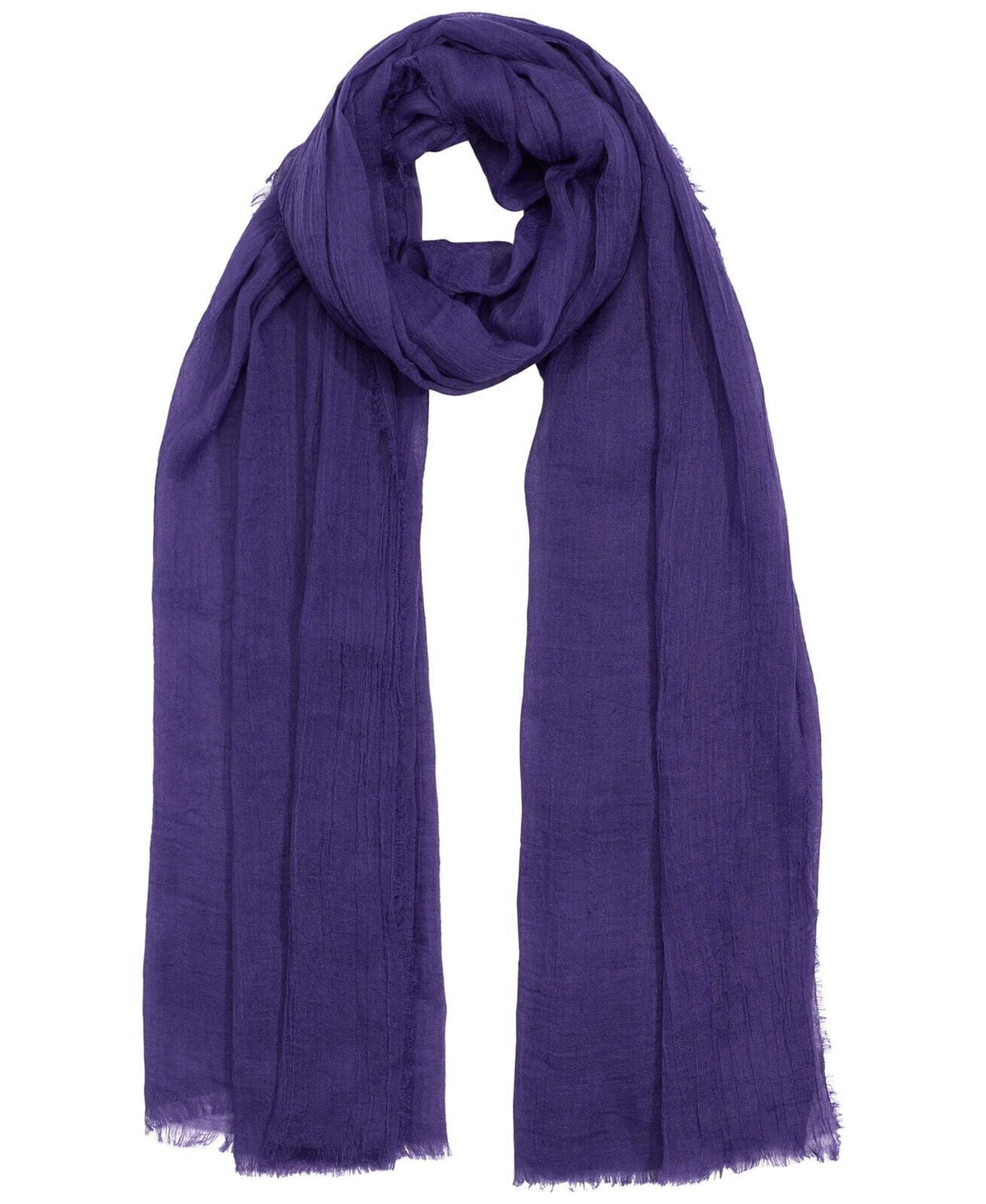 Soft Echo Solid Crinkle Wrap Grape NEW OS FN0097