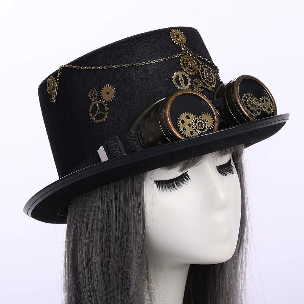 Goggle Hallo with Unisex Hats Hat Gothic Punk Steampunk Top GRACEART