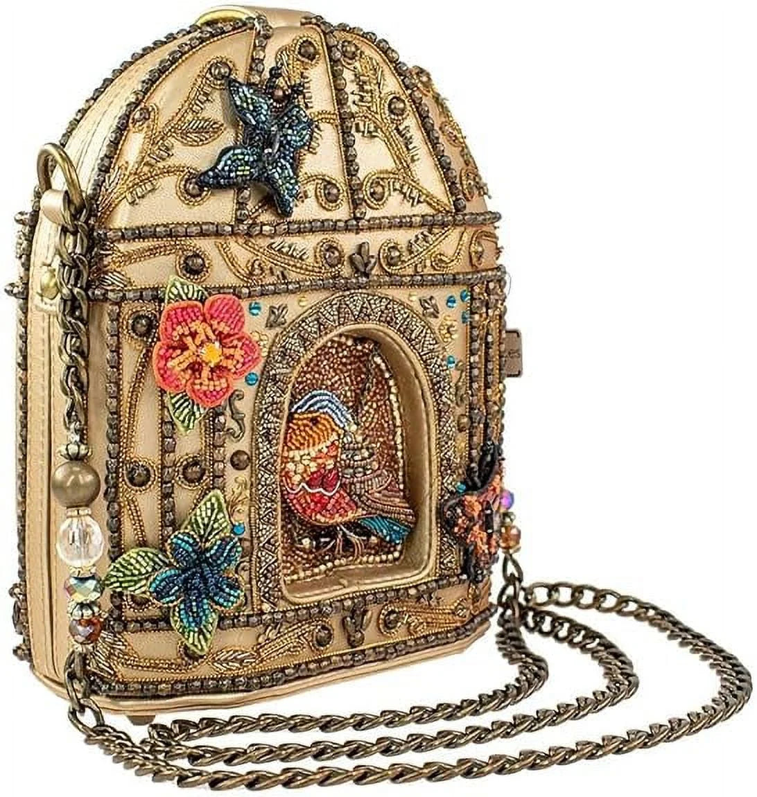 Beaded Be Cagey Multi Mary Frances Crossbody Birdcage Handbag, Don't