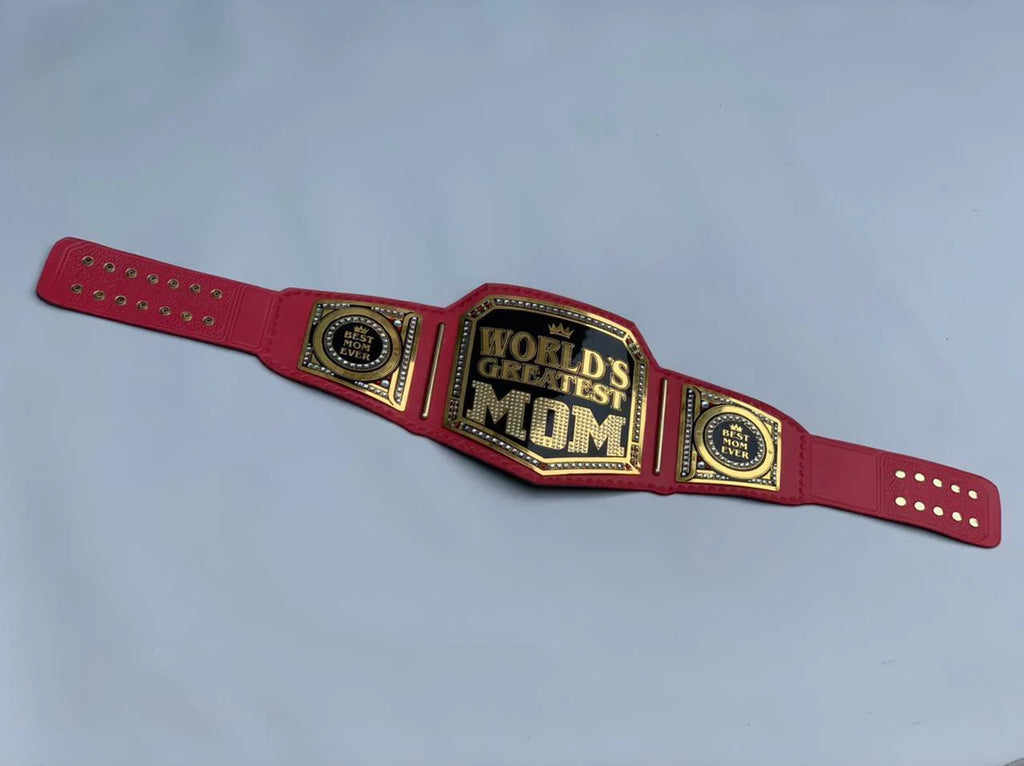 Belt Red Mom World Championship Gift Greatest