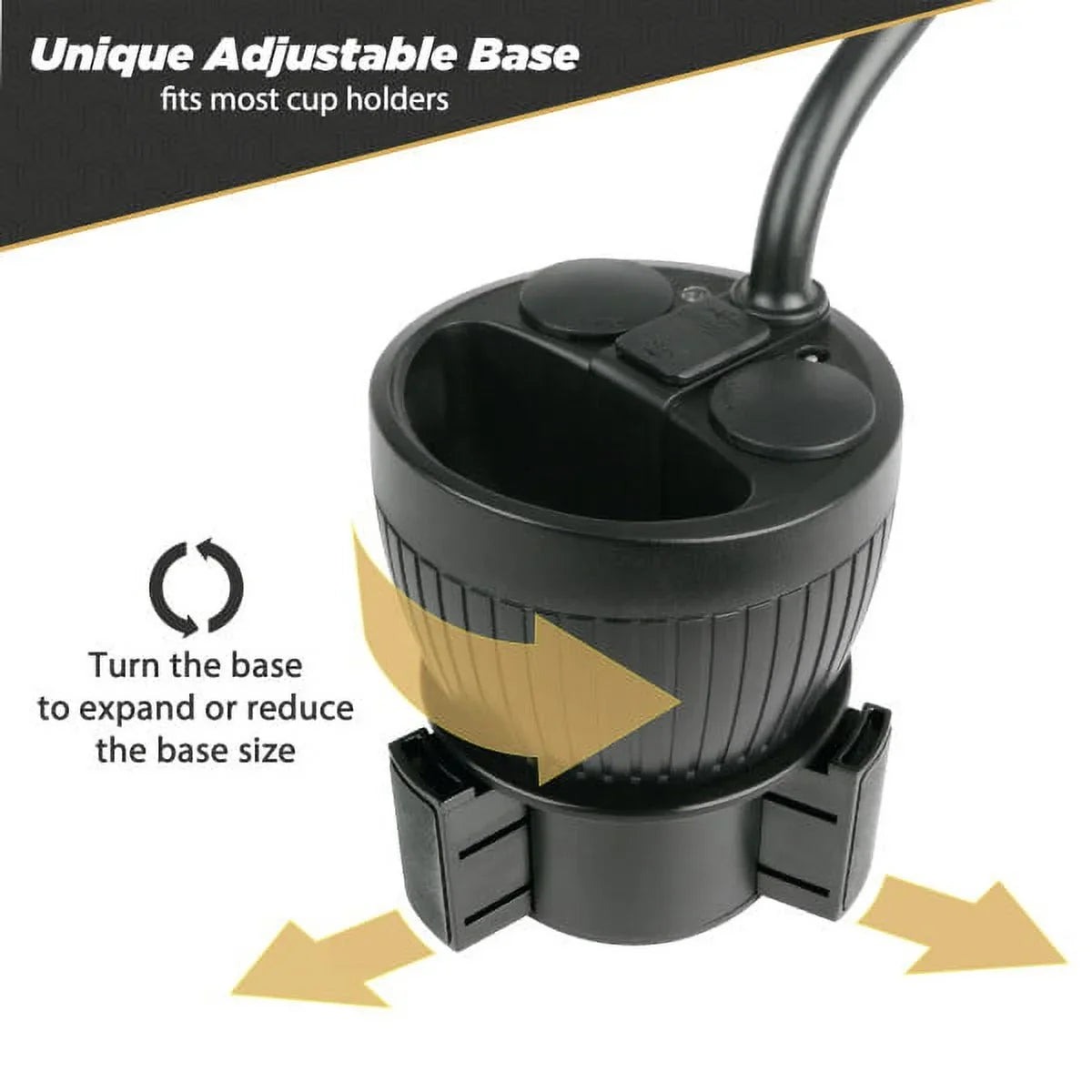 Arm 4” Powerhub Car Adjustable Scosche Mount Cup UH2PCUP and Black Holder